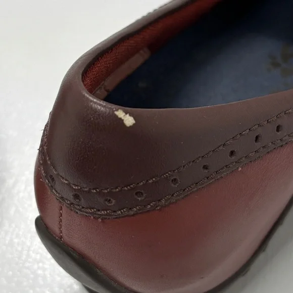 Merrell Plaza Moc Wedge Moccasins Dark Autumn Leather Slip-ons size 6.5 - Picture 4 of 8